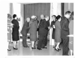 Reception line at dedication with Dwight D. Eisenhower